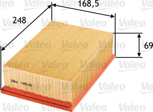 Valeo 585045 - Hava Filtresi parcadolu.com