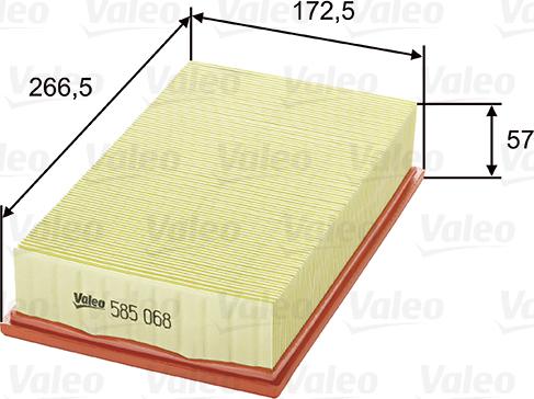 Valeo 585068 - Hava Filtresi parcadolu.com