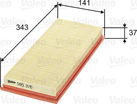 Valeo 585376 - HAVA FILTRESI  FORD   ESCORT IV 1.8 D  parcadolu.com