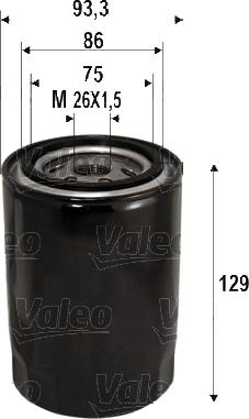 Valeo 586076 - Yağ filtresi parcadolu.com