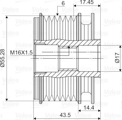 Valeo 588004 - ALTERNATOR KASNAK CLIO II-MGN-KNG-SCENIC K4M-K4J-K9K-F4P 6 KANAL parcadolu.com