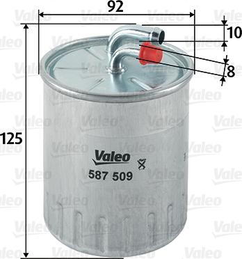 Valeo 587509 - Yağ filtresi parcadolu.com