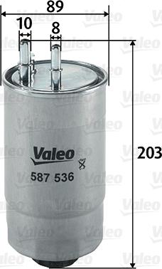 Valeo 587536 - Yakıt Filtresi parcadolu.com