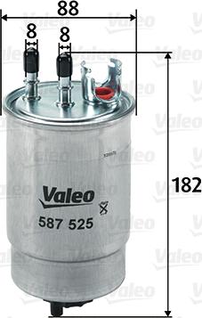 Valeo 587525 - Yakıt Filtresi parcadolu.com