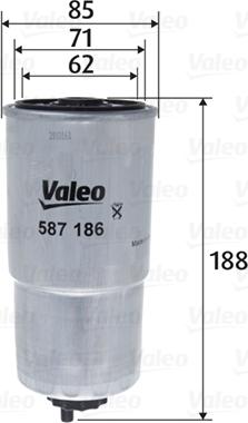 Valeo 587186 - Yakıt Filtresi parcadolu.com