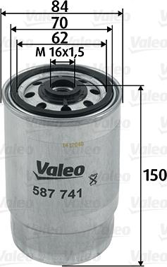 Valeo 587741 - Yakıt Filtresi parcadolu.com