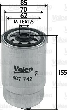 Valeo 587742 - Yakıt Filtresi parcadolu.com
