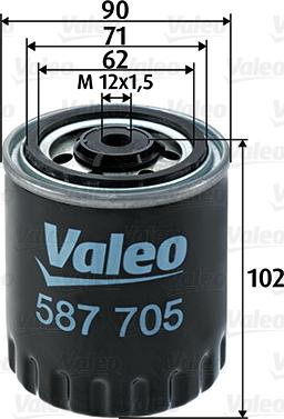 Valeo 587705 - Yakıt Filtresi parcadolu.com