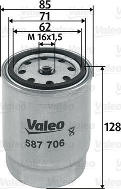 Valeo 587706 - Yakıt Filtresi parcadolu.com