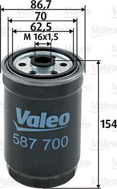 Valeo 587700 - Yakıt Filtresi parcadolu.com