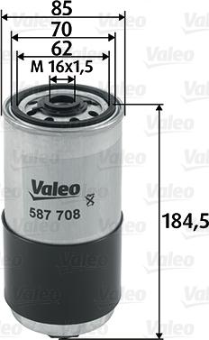 Valeo 587708 - Yakıt Filtresi parcadolu.com