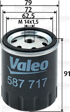 Valeo 587717 - Yakıt Filtresi parcadolu.com