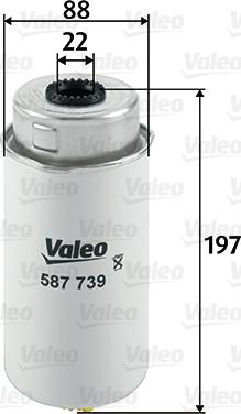 Valeo 587739 - Yakıt Filtresi parcadolu.com