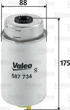 Valeo 587734 - YAKIT FILTRESI MAZOT FORD TRANSIT V148 2.0 TDCI 04>06 parcadolu.com