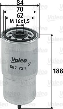 Valeo 587724 - Yakıt Filtresi parcadolu.com