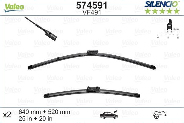 Valeo 574591 - Silecek süpürgesi parcadolu.com