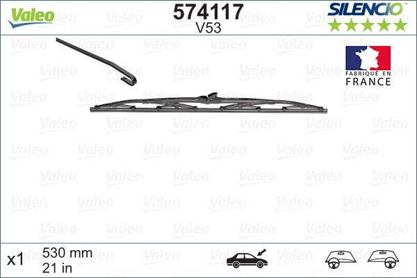 Valeo 574117 - SILECEK SILENCIO  X1  530  AUDI   A3 VOLKSWAGEN   GOLF IV POLO III  parcadolu.com