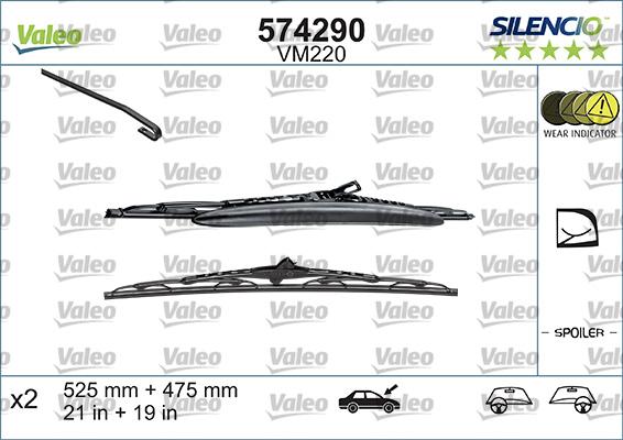 Valeo 574290 - Silecek süpürgesi parcadolu.com