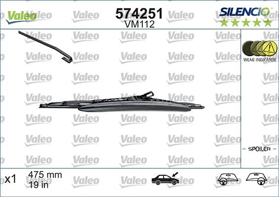 Valeo 574251 - Silecek süpürgesi parcadolu.com