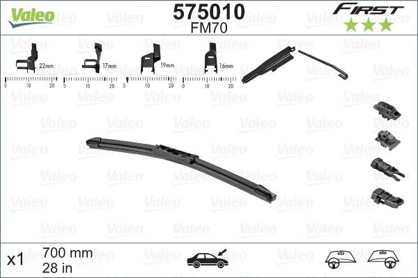 Valeo 575010 - Silecek süpürgesi parcadolu.com