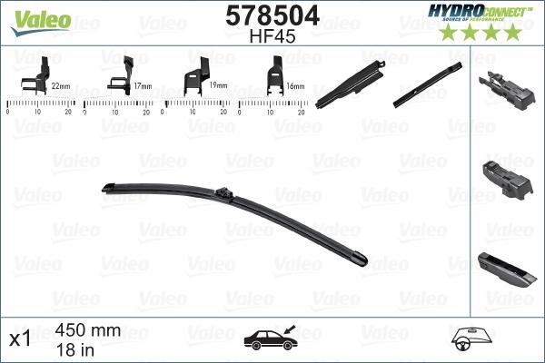 Valeo 578504 - Silecek süpürgesi parcadolu.com