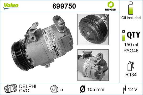 Valeo 699750 - Klima Kompresörü parcadolu.com