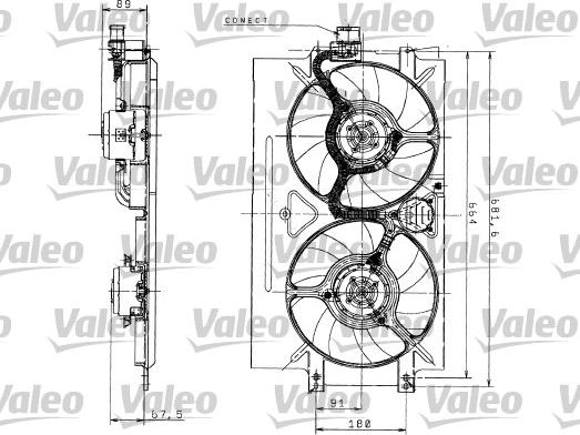 Valeo 698526 - Fan Motoru, Motor Soğutması parcadolu.com