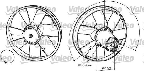 Valeo 698367 - Fan Motoru, Motor Soğutması parcadolu.com