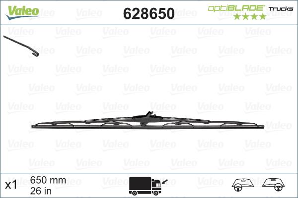 Valeo 628650 - Silecek süpürgesi parcadolu.com