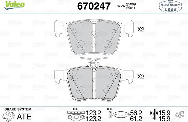 Valeo 670247 - Fren Balata Seti, Diskli Fren parcadolu.com