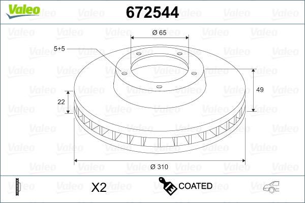 Valeo 672544 - Fren Diski parcadolu.com