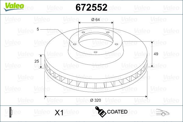 Valeo 672552 - Fren Diski parcadolu.com