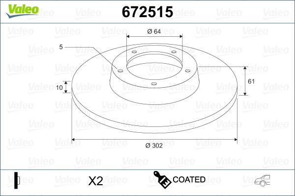 Valeo 672515 - Fren Diski parcadolu.com