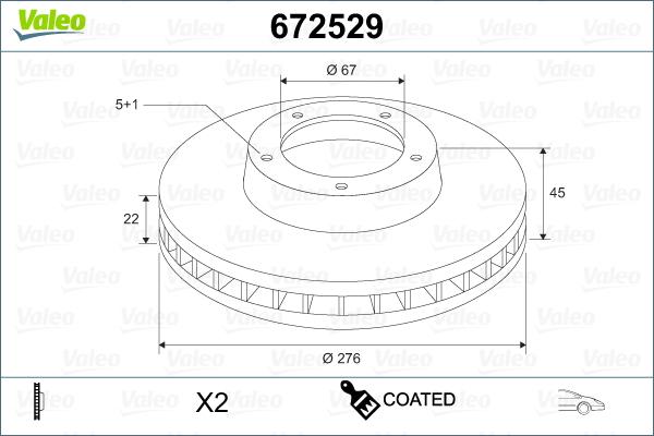 Valeo 672529 - Fren Diski parcadolu.com