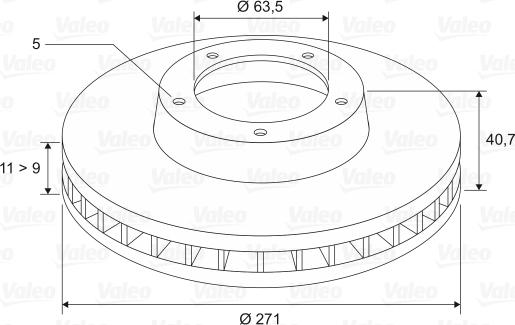 Valeo 197493 - FREN DISKI ARKA X2 FORD FOCUS III parcadolu.com