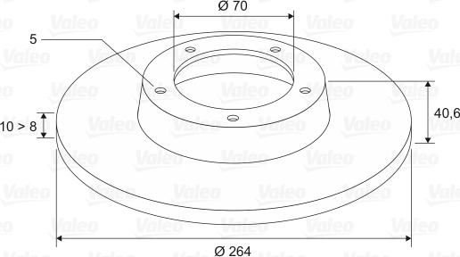 Valeo 197574 - ARKA FREN DISKI OPEL CORSA D 07>14 CORSA E 15> ADAM 13>19 - GRANDE PUNTO - PUNTO EVO parcadolu.com