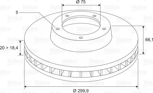 Valeo 197049 - FREN DISKI  BMW E87-E90-E92 ARKA HAVALI  TAKIM parcadolu.com