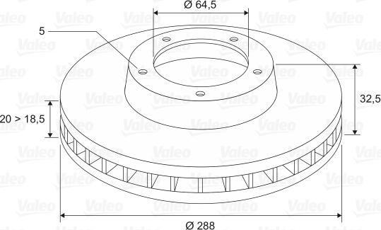 Valeo 197357 - FREN DISKI ARKA - X2 JAGUAR S TYPE 10 - 1998>12 - 2003 parcadolu.com