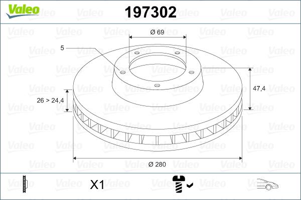 Valeo 197302 - Fren Diski parcadolu.com