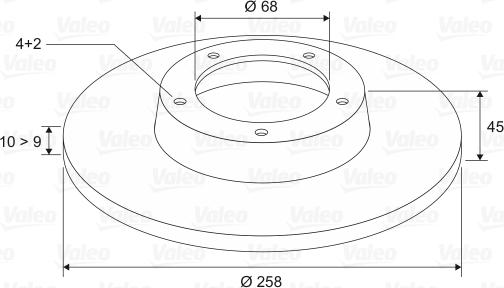 Valeo 186487 - FREN DISKI ARKA DUZ-258-4-NISSAN  PRIMERA-P11 96-02-PRIMERA-P10 90-96-ALMERA 00-06  parcadolu.com