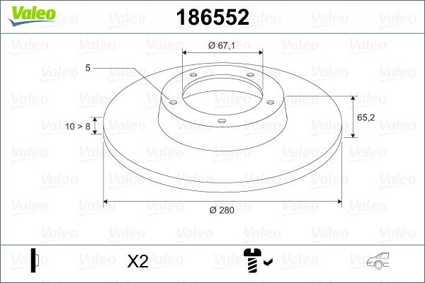 Valeo 186552 - Fren Diski parcadolu.com