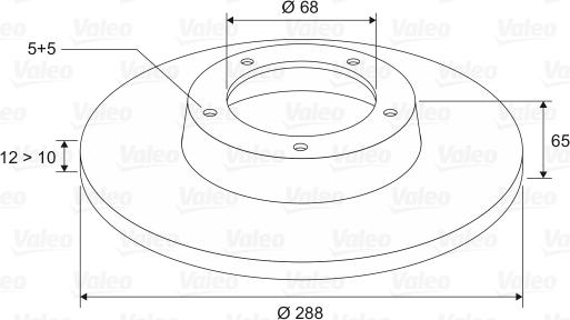 Valeo 186841 - FREN DISKI ARKA  VOLVO S60 - S80 15 INC DUZ  parcadolu.com