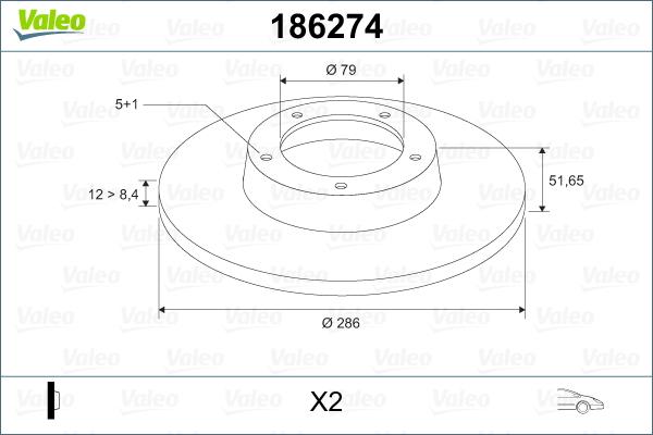 Valeo 186274 - FREN DISKI ON DUZ 286 MM  BMW   E36  takım parcadolu.com