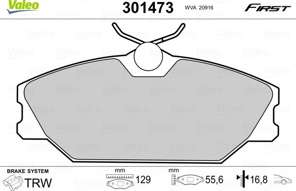 Valeo 301473 - Fren Balata Seti, Diskli Fren parcadolu.com