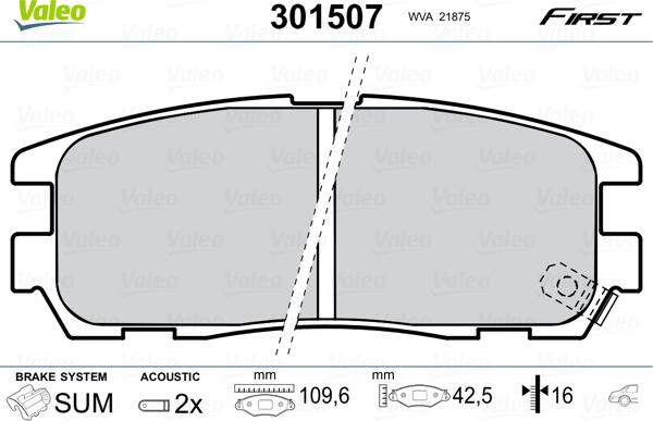 Valeo 301507 - Fren Balata Seti, Diskli Fren parcadolu.com