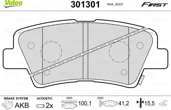 Valeo 301301 - Fren Balata Seti, Diskli Fren parcadolu.com