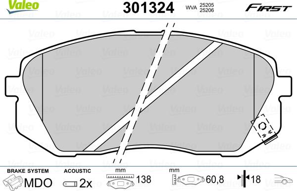 Valeo 301324 - Fren Balata Seti, Diskli Fren parcadolu.com