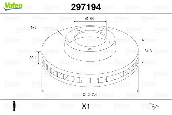 Valeo 297194 - ON FREN DISK AYNASI P106 SAXO 1.1 - 1.3 - 1.4 - 1.4I - 1.5D - 1.6I 91> P206 P306 P206 T3E P205 P3 parcadolu.com