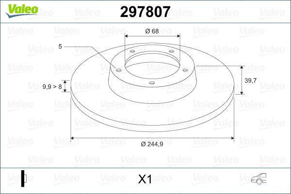 Valeo 297807 - Fren Diski parcadolu.com