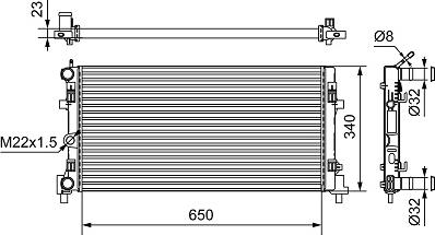 Valeo 701522 - Motor Su Radyatörü parcadolu.com